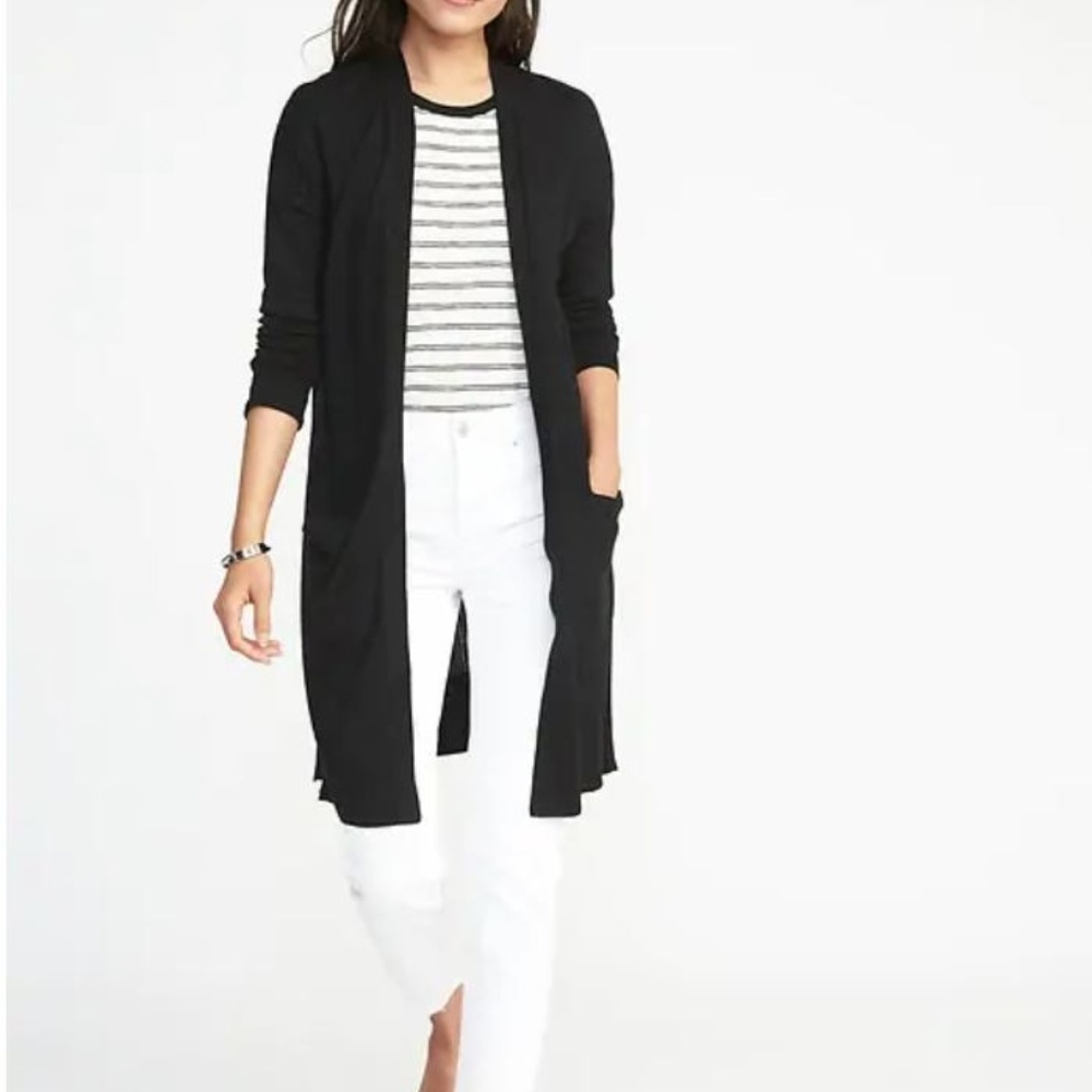 Super-Long Open-Front Sweater for Women